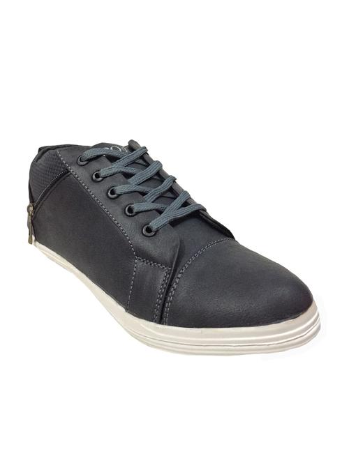 grey synthetic lace up sneakers - 12323064 - Very Small Image - 1