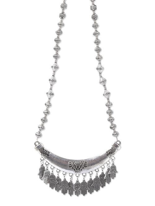 silver plated long necklace - 12324204 - Very Small Image - 1