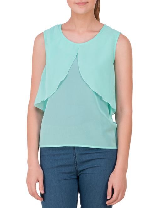 green georgette regular top - 12324583 - Very Small Image - 1