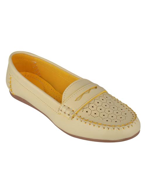 beige pu slip on loafers - 12326570 - Very Small Image - 1