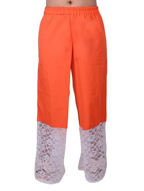 orange cotton palazzos - 12326807 - Very Small Image - 1