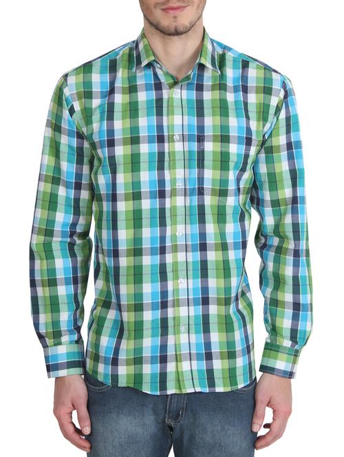 green cotton casual shirt - 12326852 - Very Small Image - 1
