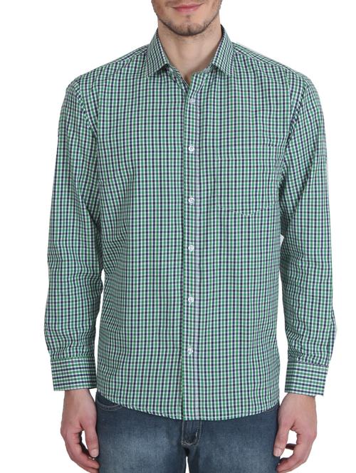 green cotton casual shirt - 12326861 - Very Small Image - 1