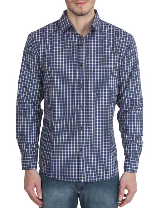 blue cotton casual shirt - 12326863 - Very Small Image - 1