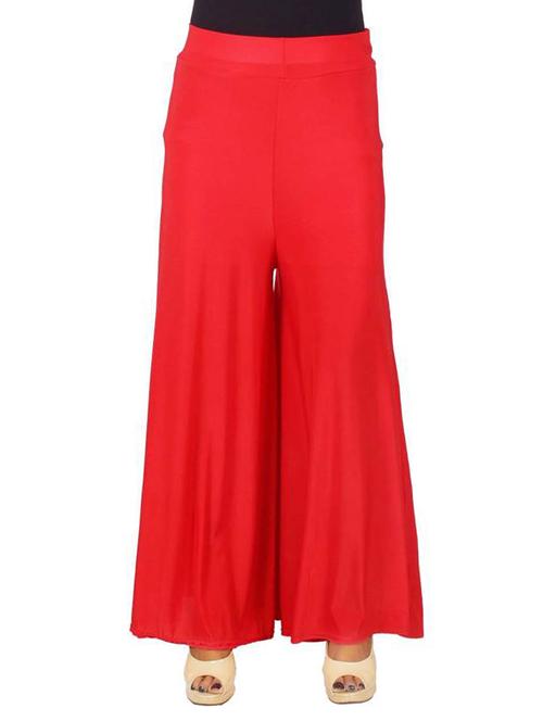 red polyester palazzos - 12326870 - Very Small Image - 1