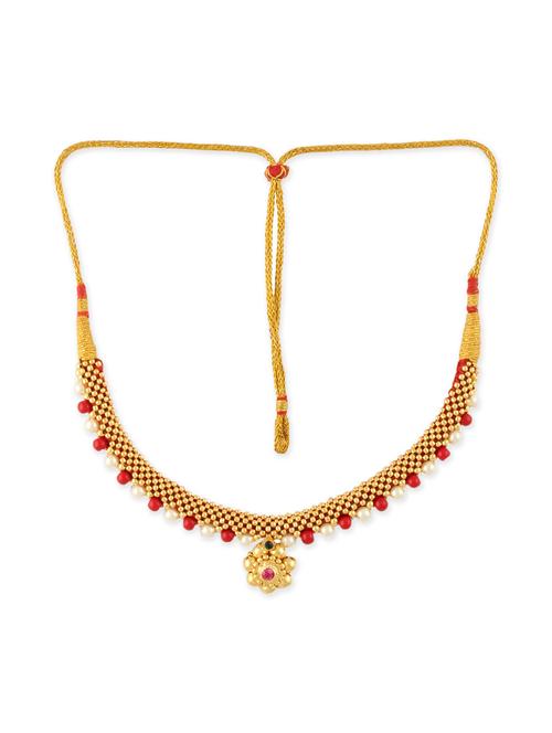 multi gold plated short necklace - 12329612 - Very Small Image - 1