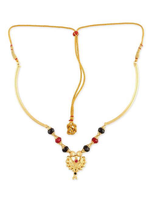 multi gold plated short necklace - 12329616 - Very Small Image - 1