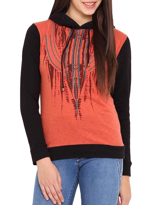 orange cotton sweatshirt - 12330682 - Very Small Image - 1