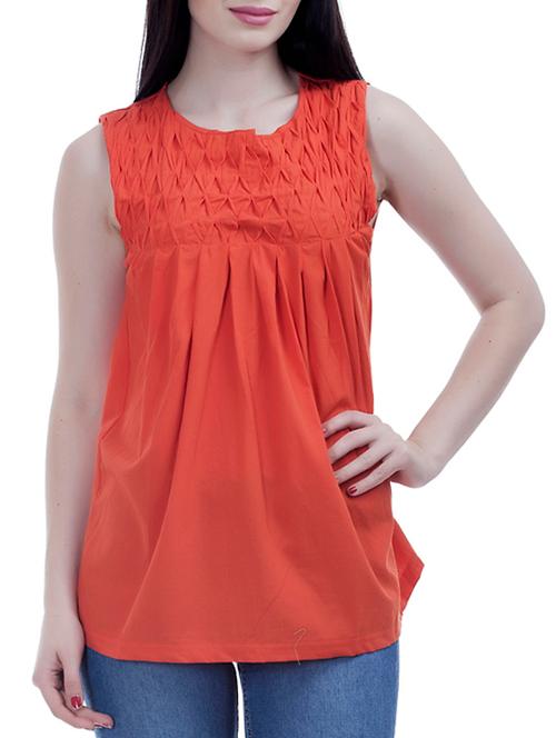 orange cotton regular top - 12330747 - Very Small Image - 1