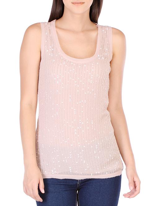 light pink embellished hosery regular top - 12330989 - Very Small Image - 1