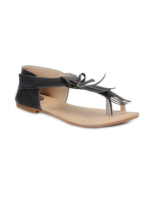black leatherette sandal - 12331672 - Very Small Image - 1