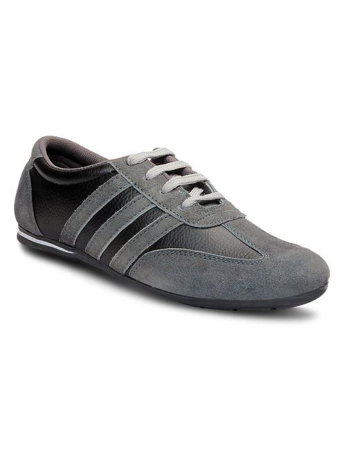 black lace up leatherette sneaker - 12331729 - Very Small Image - 1