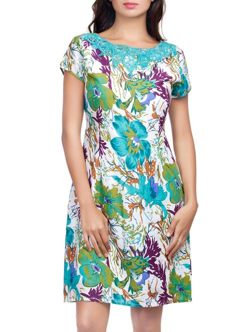 blue floral cotton dress - 12334232 - Very Small Image - 1