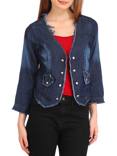 dark blue denim jacket - 12335889 - Very Small Image - 1