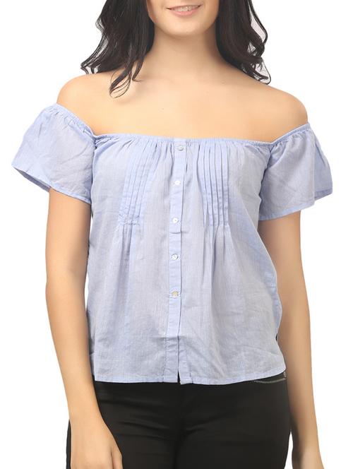 light blue cotton top - 12336119 - Very Small Image - 1