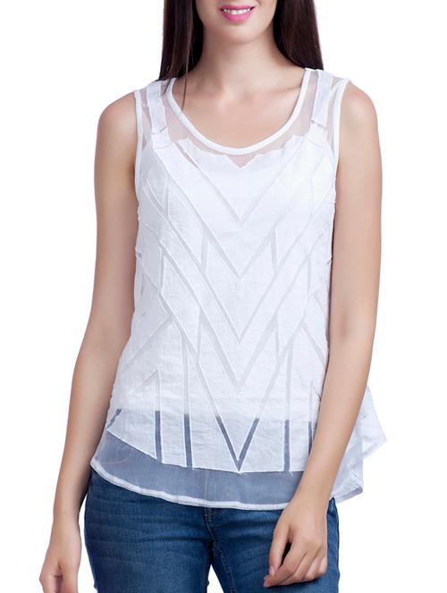 white cotton tank top - 12336216 - Very Small Image - 1