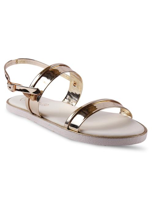gold faux leather sandal - 12336279 - Very Small Image - 1