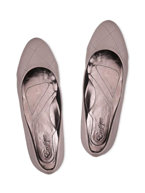 grey textured leatherette ballerinas - 1233632 - Very Small Image - 1