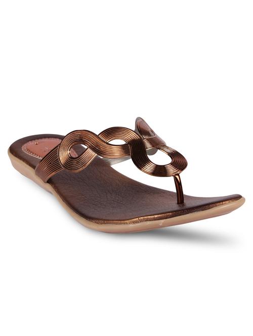 copper faux leather sandal - 12336717 - Very Small Image - 1
