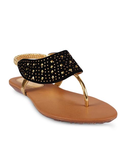 black embellished back strap sandal - 12336747 - Very Small Image - 1