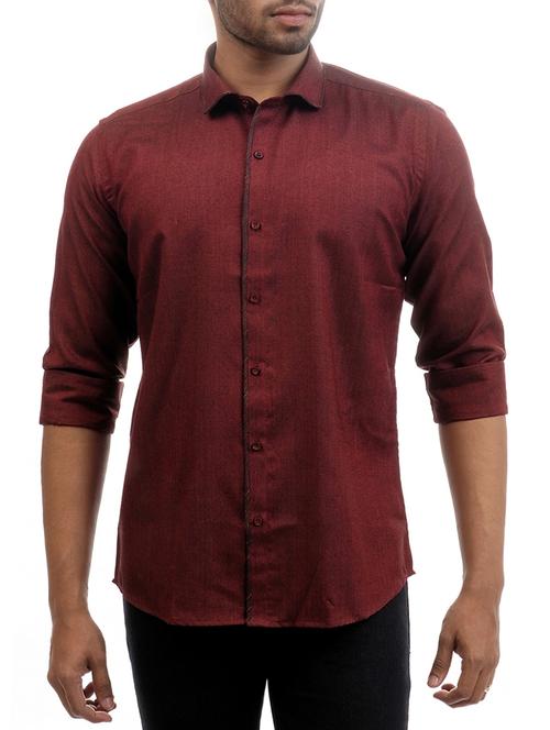 red cotton casual shirt - 12337105 - Very Small Image - 1