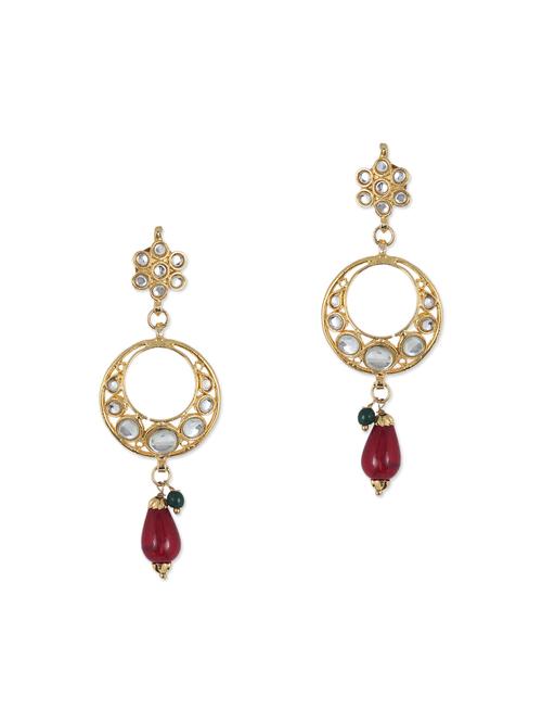 white brass chandellier earrings - 12338671 - Very Small Image - 1