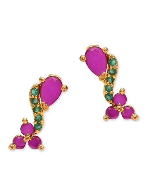 multi colored brass studs earrings - 12338758 - Very Small Image - 1