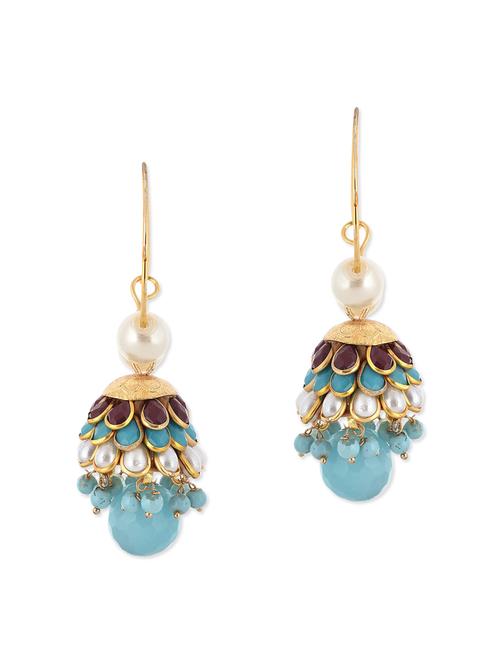 multi colored brass balli earrings - 12338813 - Very Small Image - 1