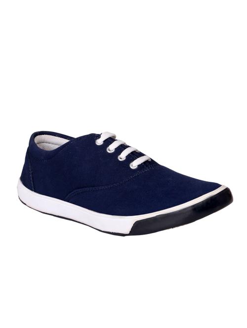 navy canvas lace up sneakers - 12339379 - Very Small Image - 1