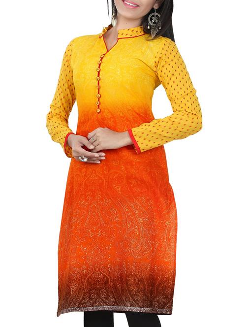 yellow cotton kurti - 12340925 - Very Small Image - 1