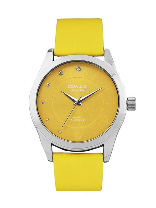 yellow round dail analog wrist watch - 12341272 - Very Small Image - 1