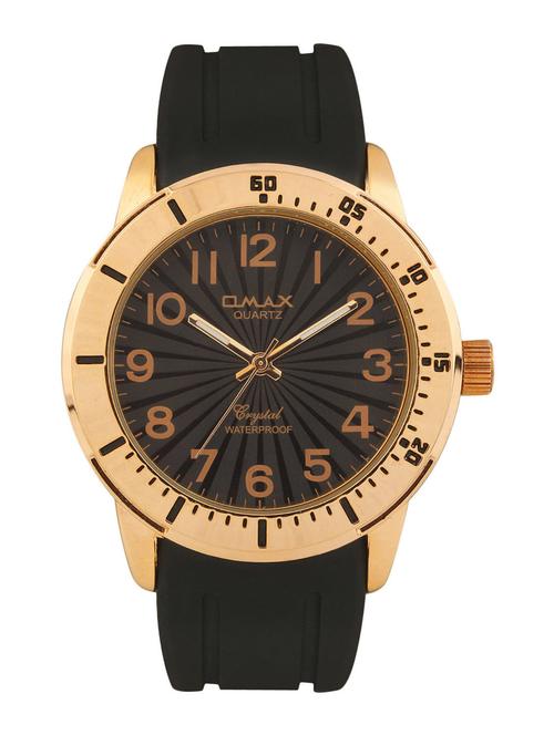 omax black dial men's watch - ts129 - 12341365 - Very Small Image - 1