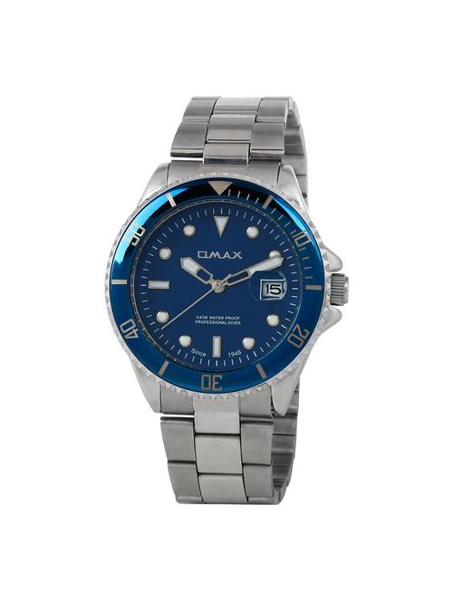 omax blue dial men's watch - ss200b - 12341381 - Very Small Image - 1