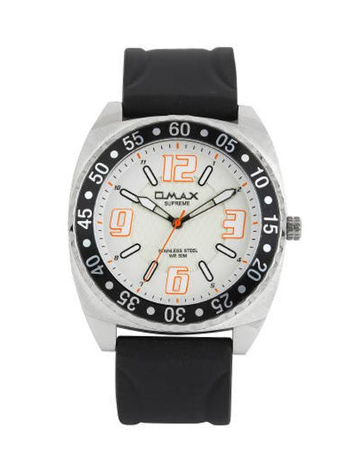 omax white dial men's watch - ss335 - 12341476 - Very Small Image - 1