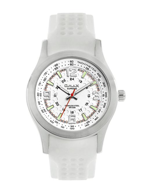 omax white dial men's watch - ss368 - 12341523 - Very Small Image - 1
