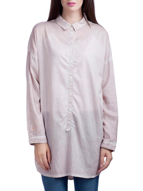 light pink viscose regular tunic - 12341587 - Very Small Image - 1