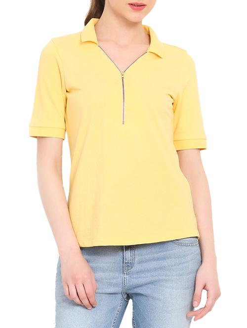 yellow cotton regular tshirt - 12342650 - Very Small Image - 1