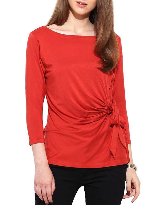 red viscose top - 12342802 - Very Small Image - 1