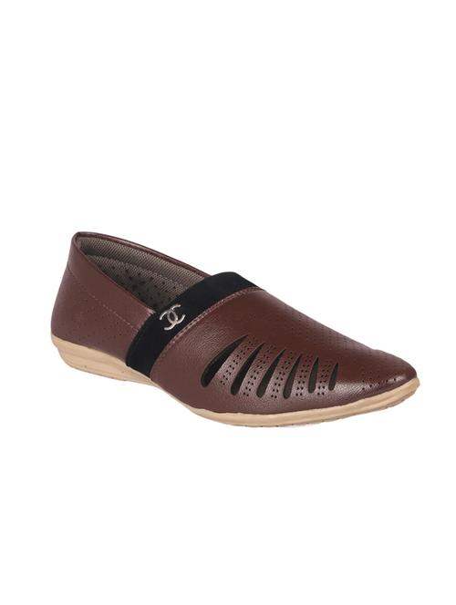 brown synthetic slip on loafers - 12343432 - Very Small Image - 1