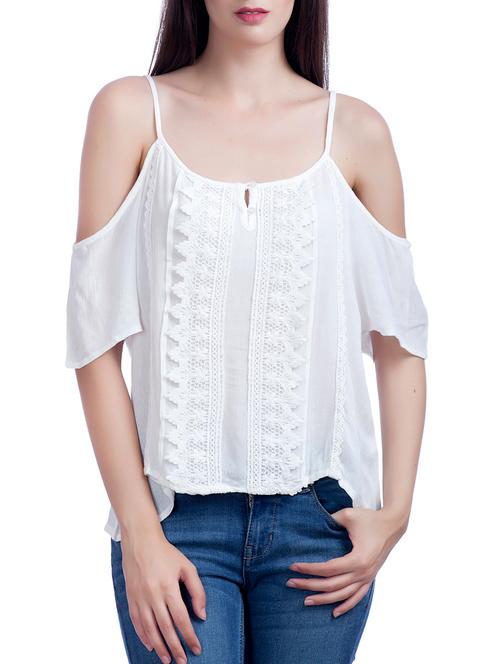 white polyester regular top - 12343868 - Very Small Image - 1