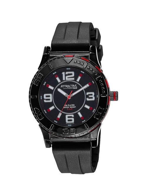 q&q analog black dial men's watch - 12350434 - Very Small Image - 1