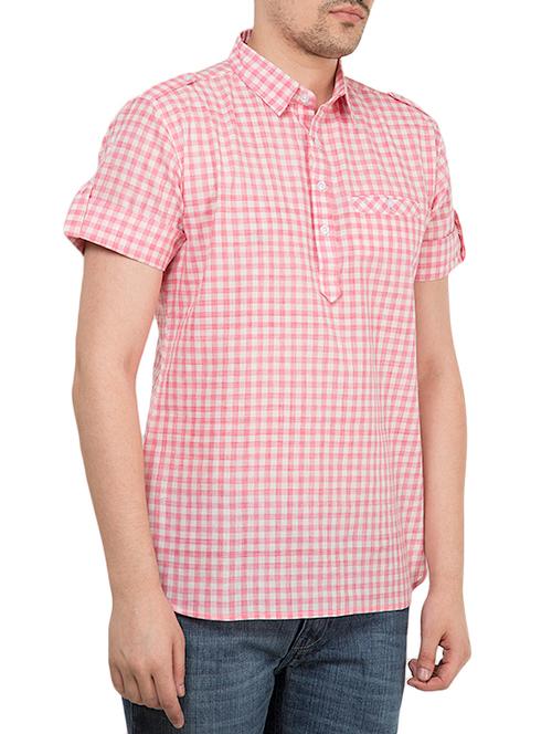 red cotton kurta - 12352823 - Very Small Image - 1