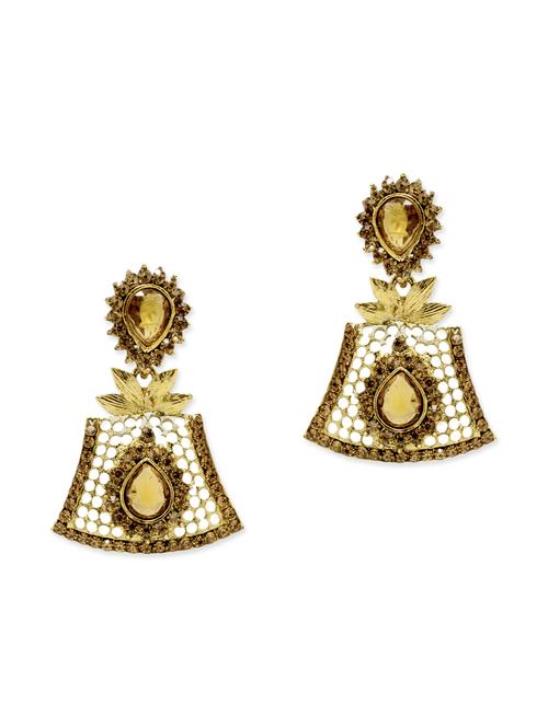 copper metal drop earring - 12353035 - Very Small Image - 1