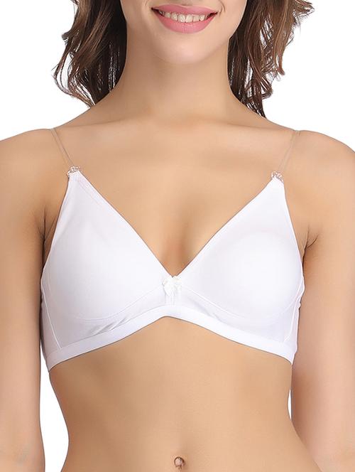 detachable strap solid bra - 12358085 - Very Small Image - 1