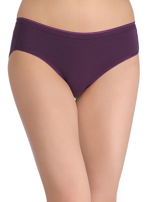 solid purple cotton panty - 12358120 - Very Small Image - 1