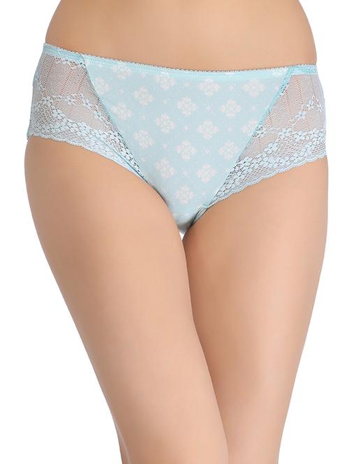 ice blue printed nylon hipster panty - 12358131 - Very Small Image - 1