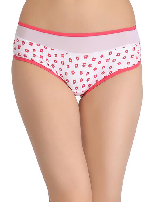 white nylon floral panty - 12358134 - Very Small Image - 1