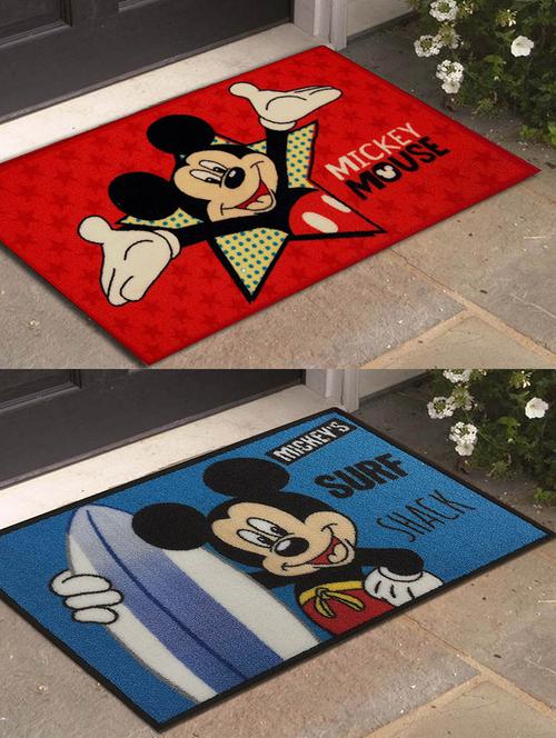 disney- athom trendz- mickey and mouse- small doormat- 40x60 set of 2 door mats - 12363285 - Very Small Image - 1