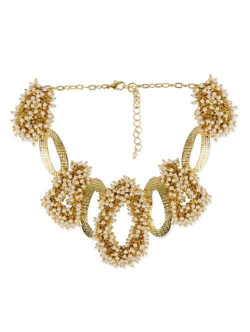 gold beads embellished geometrical choker - 12369549 - Very Small Image - 1