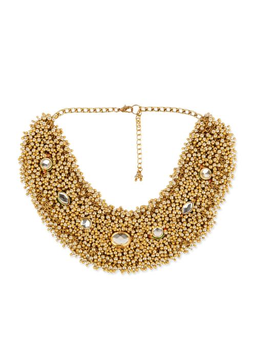gold beads embellished choker - 12369552 - Very Small Image - 1